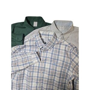 Lot of 3 Brooks Brothers Regent Fit Non-Iron Long Sleeve Mens XL Excellent